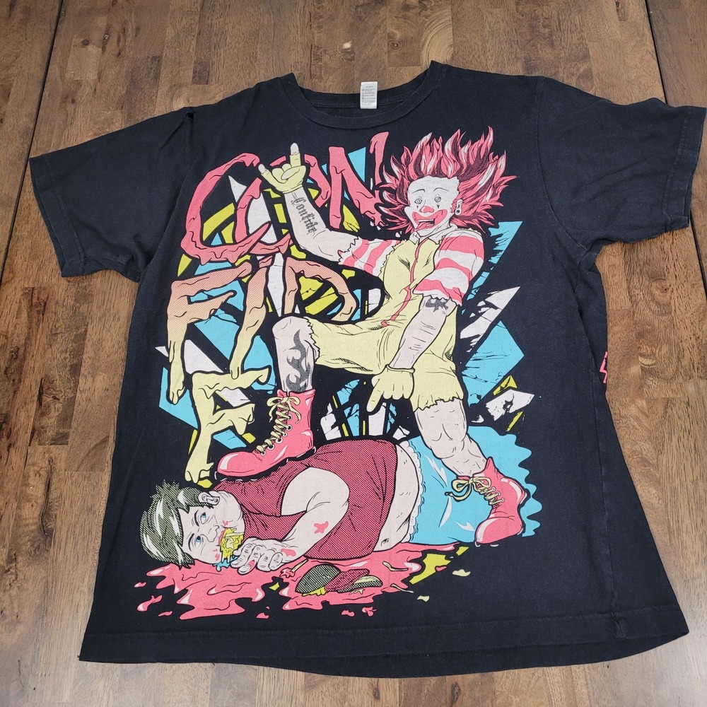 Vintage Confide Band Shirt Punk Ronald McDonald Happy Meal Metalcore Y2K Size M